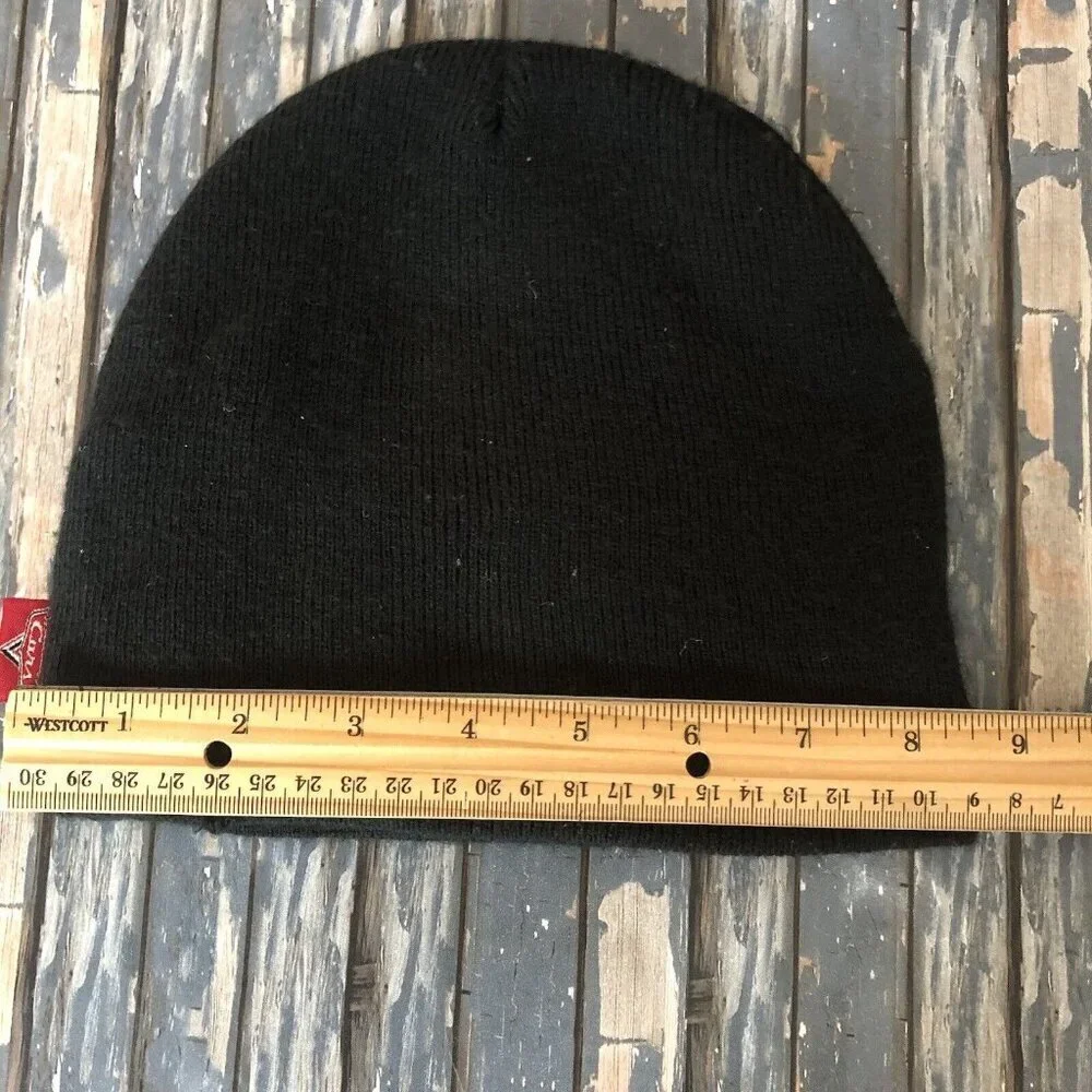 Disney/Pixar Cars Lightning Mcqueen Beanie Cap Hat Black Acrylic Kids Sz 4-16